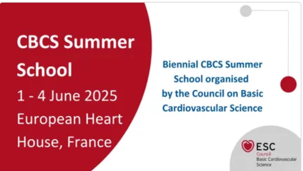 MonikaGawalko (@gawalkomonika) on Twitter photo <a href="/escardio/">European Society of Cardiology</a> CBCS Summer School 2025
Ready to lead the future of heart health?
Register until April 1 👉 esc365.escardio.org/event/1867
🗓️ June 1-4
📍European Heart House🇫🇷
🔬 In-depth cardiovascular knowledge
📈 Future-focused skill development
🌍 Stronger European research networks <a href="/escardio/">European Society of Cardiology</a> CBCS Summer School 2025
Ready to lead the future of heart health?
Register until April 1 👉 esc365.escardio.org/event/1867
🗓️ June 1-4
📍European Heart House🇫🇷
🔬 In-depth cardiovascular knowledge
📈 Future-focused skill development
🌍 Stronger European research networks
