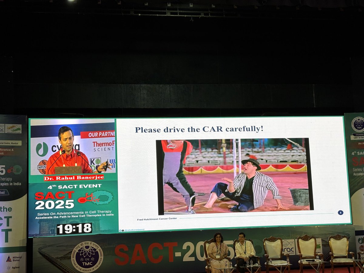 lingarajnayak's tweet photo. ⁦@RahulBanerjeeMD⁩ speaking on CAR-T in myeloma #SACT25 meeting at Mumbai 

⁦@DrGauravNarula⁩ ⁦@AlbeenaDr⁩ ⁦@bagalbp⁩ @DrNikitaMehra⁩ #mmsm https://t.co/lkB9VxKMMt