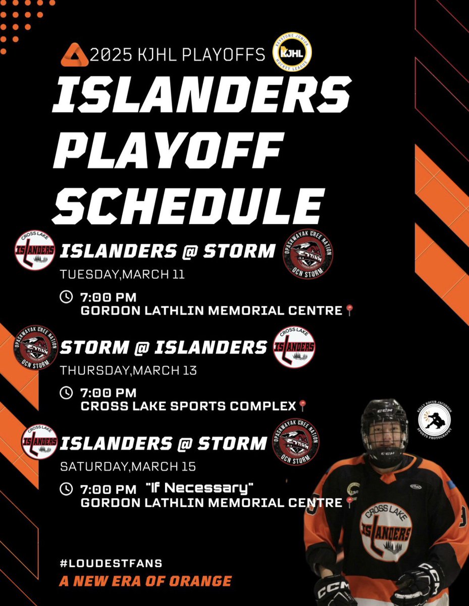 The Stage Is Set As Well Be Taking On The OCN Storm In The 2025 KJHL Playoffs🟠⚫️🏒