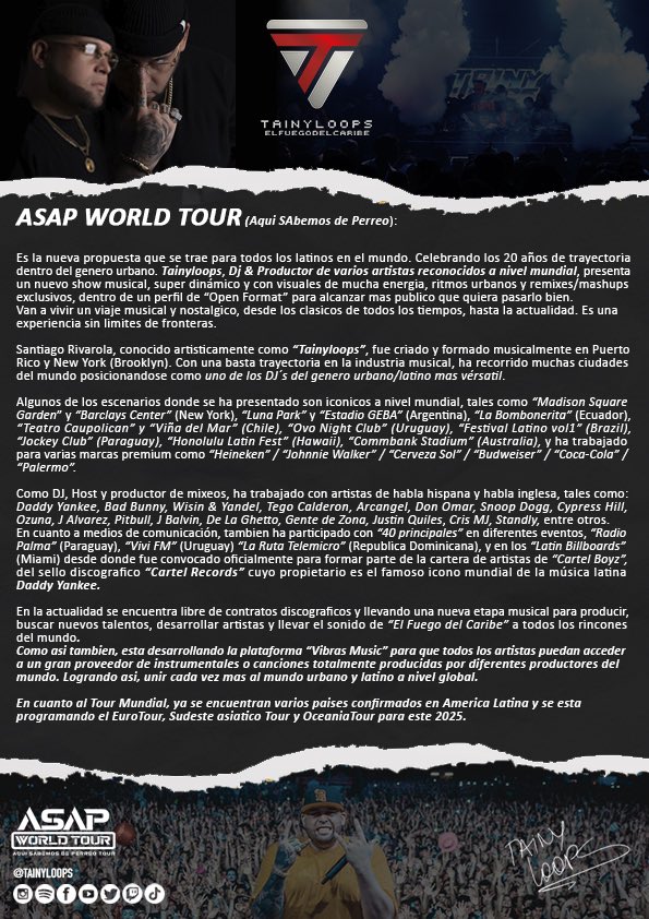 tainyloops's tweet image. ASAP WORLD TOUR ✈️