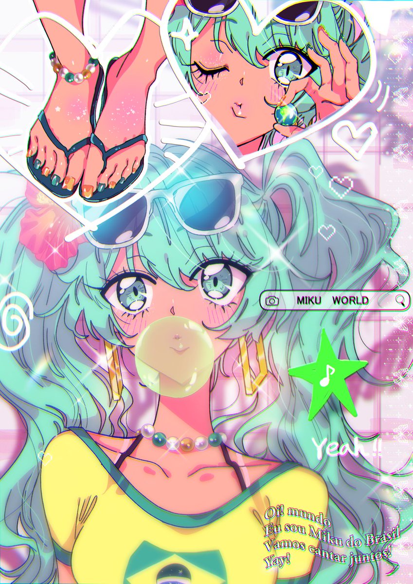 初音ミク ,雪ミク 「𝙈𝙄𝙆𝙐 𝙇𝙊𝙑𝙀 #ミクの日 #ミクの日2025 」|ひみつ💚絵修行中のイラスト