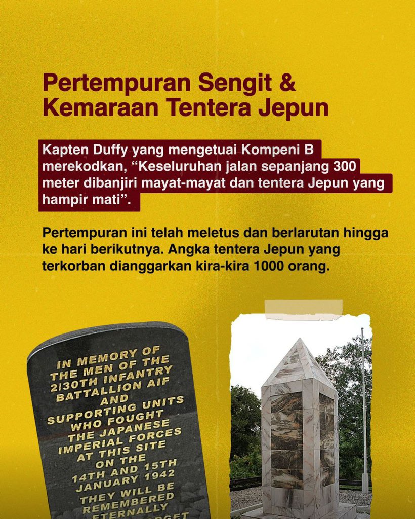 Tugu Peringatan Perang Sungai Kelamah adalah tugu yang dibina bagi memperingati tentera yang terkorban sewaktu Pertempuran Jambatan Gemencheh.

Pertempuran Jambatan Gemencheh adalah satu pertempuran di antara askar-askar Australia dan askar Jepun semasa Perang Dunia Kedua.

Empat