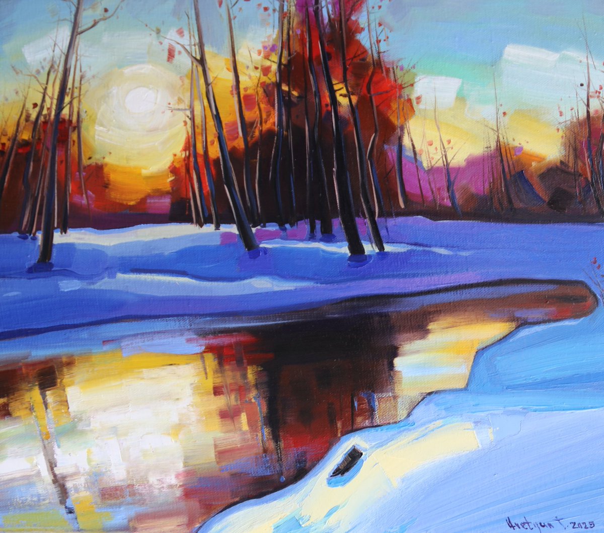 ✅ Available 
Winter morning 
35x40cm oil on canvas