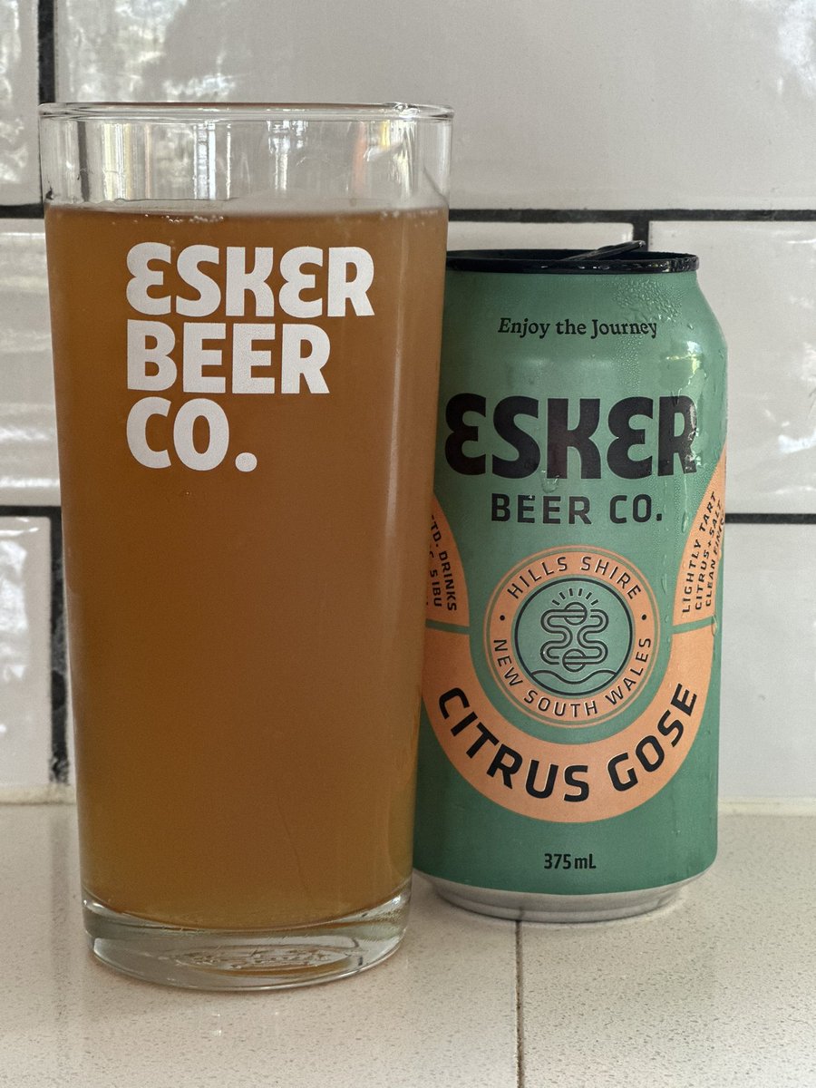 The Citrus Gose by Esker is one for the craft beer drinker who loves to experiment. I was impressed &amp; surprised by the citrus and salt combination. Plenty of carbonation on the pour this 4.2% is a special one. For me this gets a strong 7.5/10 #beeryratesbeer #Esker