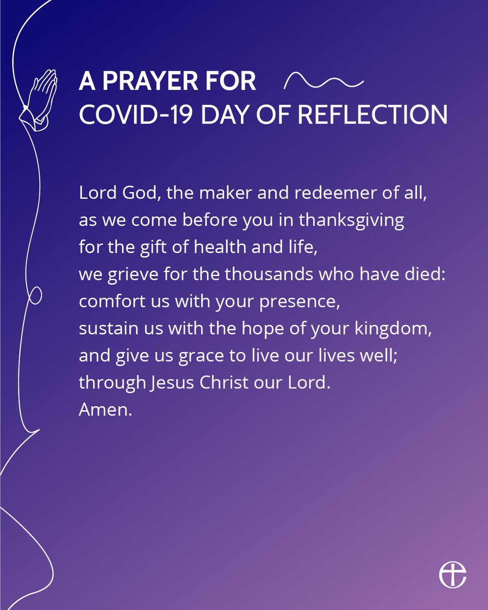 Join us in prayer on the National Covid-19 Day of Reflection, as we remember those who lost their lives and stand together with those who grieve.

🙏