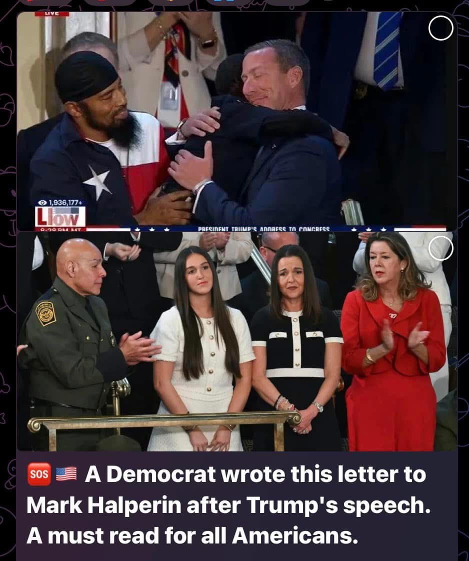 DK๐บ๐ธ๐ฆ
๐บ๐ธ (@1nicdar) on Twitter photo ๐บ๐ธ A Democrat wrote this letter to Mark Halperin after Trump's speech. A must read for all Americans. 
Hi Mark,
I watched the speech last night. Iโm a Democrat, my immediate family and siblings are Democrats. We didnโt vote for Trump.
Last night for me was my breaking point. I ๐บ๐ธ A Democrat wrote this letter to Mark Halperin after Trump's speech. A must read for all Americans. 
Hi Mark,
I watched the speech last night. Iโm a Democrat, my immediate family and siblings are Democrats. We didnโt vote for Trump.
Last night for me was my breaking point. I