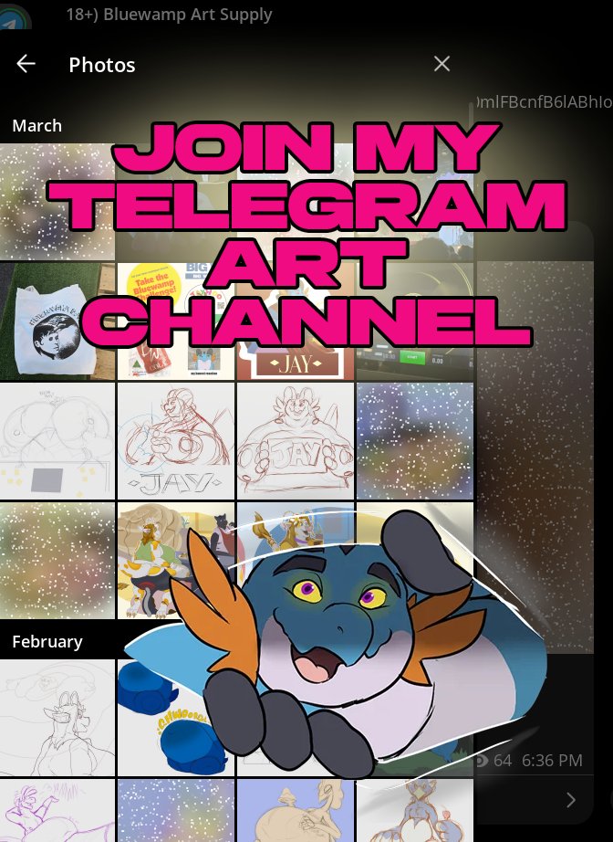 Just a reminder I have a telegram art channel where i post a lot of my stuff first like sketches and com openings etc! Basically a free patreon. feel free to join!! :&gt; t.me/bluewamparts...