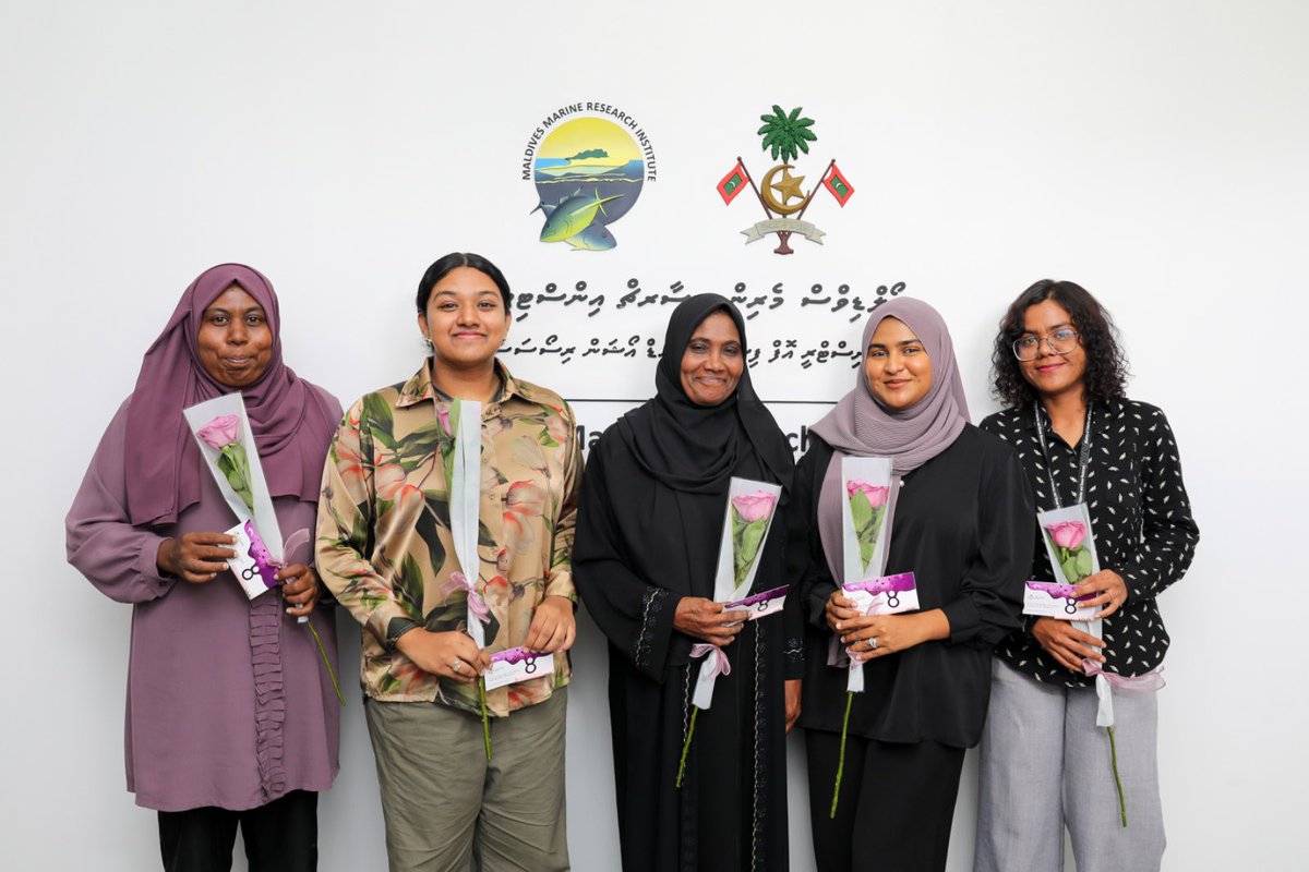 MFAORmv's tweet photo. Today, we celebrate the remarkable women at the Ministry of Fisheries and Ocean Resources — their dedication, resilience, and leadership inspire us all. Here’s to strengthening women power and embracing equality every day!

#WomensDay2025 
#RoadhaigeRoohu https://t.co/jQMKi11dcq