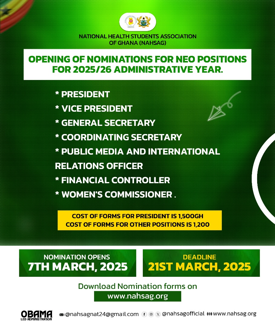 Nahsag_official's tweet photo. The time has come for new executives to be elected, nominations are open for 2025/26 National Executive Offices for NAHSAG
#UnitedForHealth
#TheProgressiveAgenda
#opennomination
#Obamaledadministration
#Obama https://t.co/rdG9dG8zXD