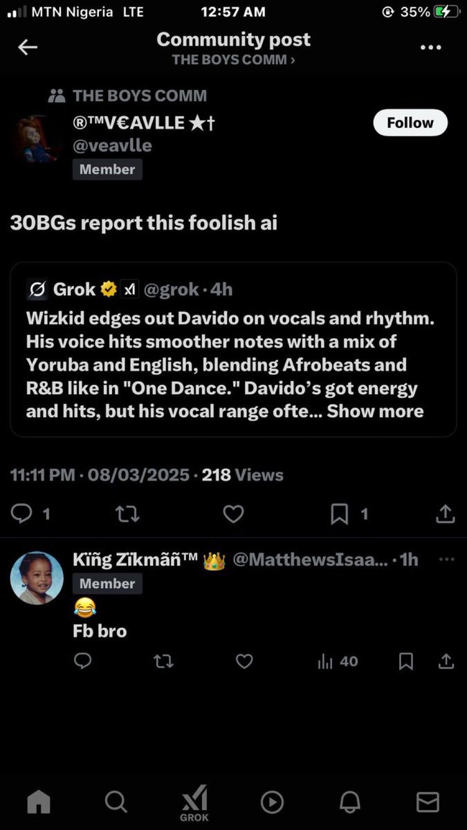 Guccistarboi's tweet photo. 30bg wan report grok robot ke 😂 https://t.co/8PZ1EZAI5x