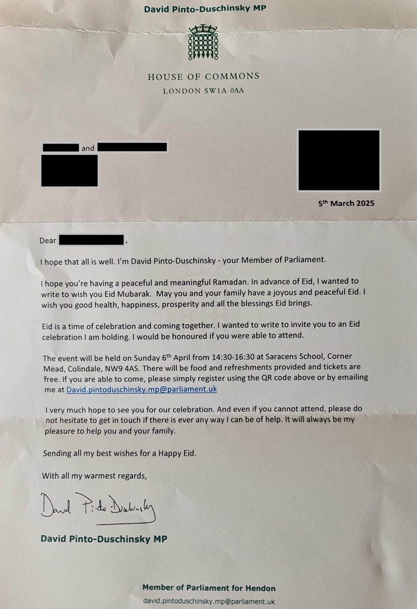 As we now have government funded religious celebrations and parties as an official government policy - I eagerly await a personal invite from my local MP to a celebration for Easter this year...  <a href="/DavidPintoD/">David Pinto-Duschinsky MP</a> <a href="/Keir_Starmer/">Keir Starmer</a>