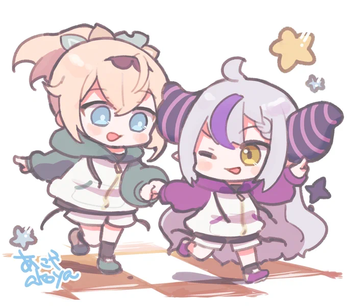 ワーイワーイ #laplus_artdesu #いろはにも絵を 
