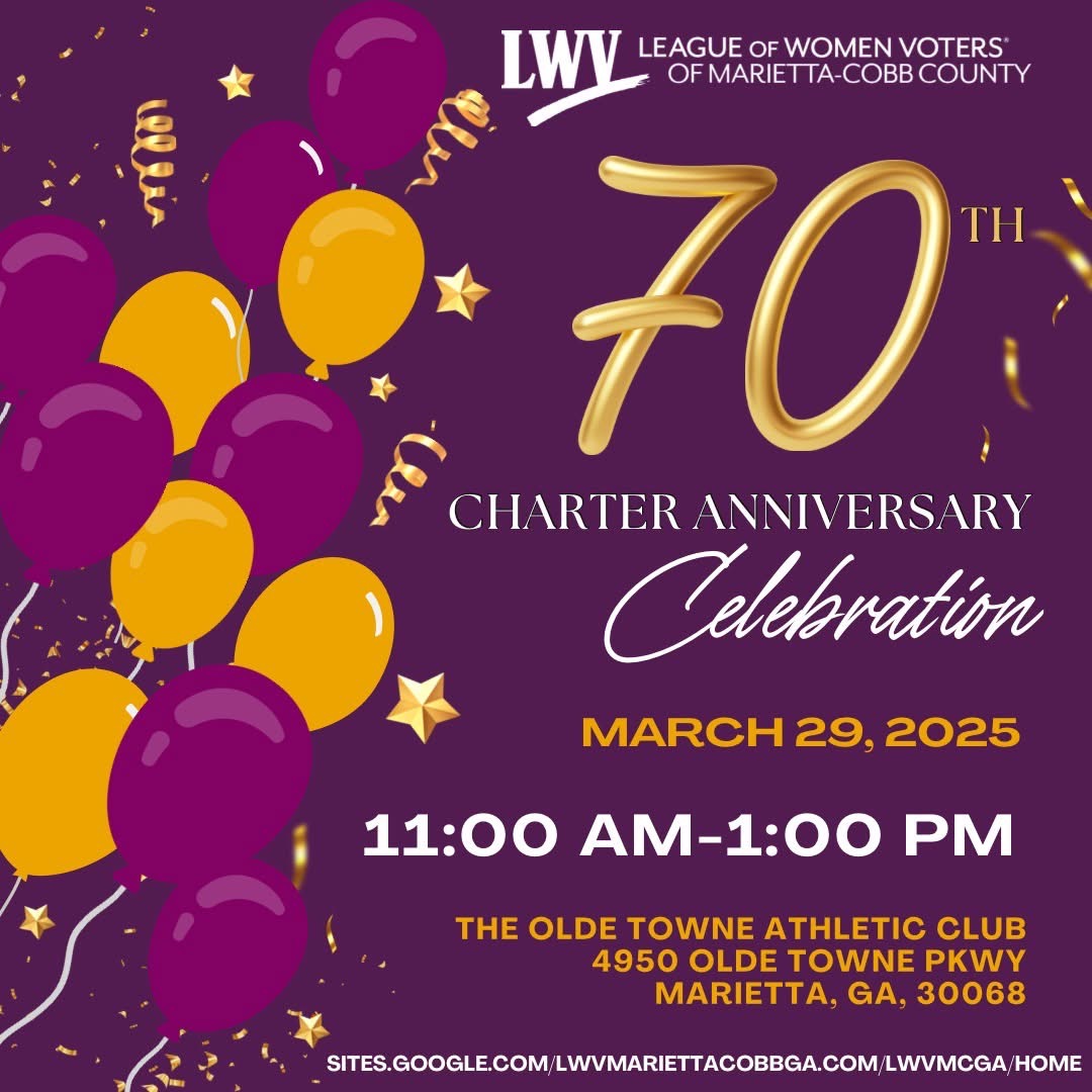 BLONative's tweet photo. Join us on March 29th in celebrating 70 years of impact by the Marietta-Cobb chapter of the League of Women Voters. You can purchase your ticket here: https://t.co/HjlJU4ZrNC https://t.co/siczQDaJLc