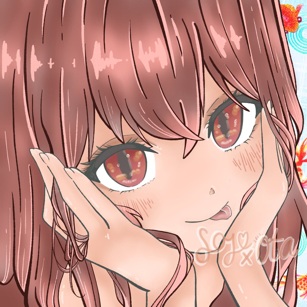 Working on a new art style that fits my personality a little more with some of my old art habits.
I did this PFP for <a href="/vickyfoxgames/">Vickyfoxgames</a> ♡