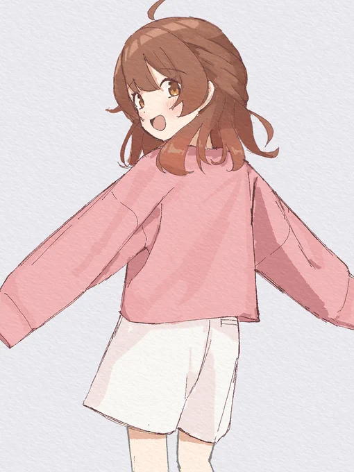 ビッグシルエットパーカー佑芽さん
