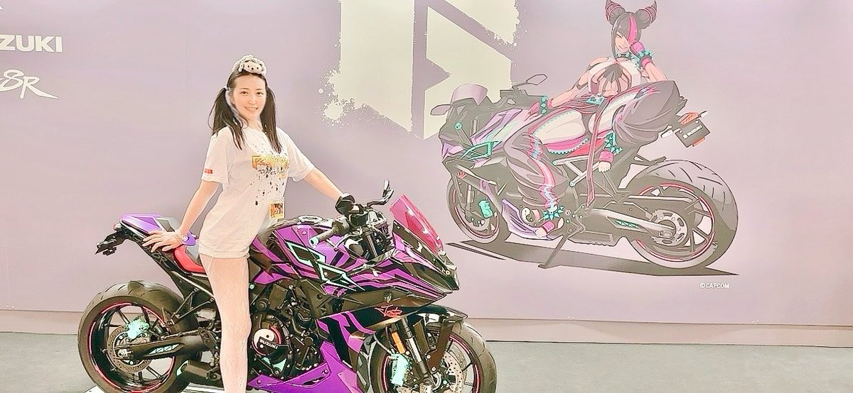numeko33's tweet photo. SUZUKIさんのジュリちゃん
バイクのれたよ🏍³₃💜
#CAPCOMCUP11 ︎🌟 https://t.co/gZdDn5QJNj