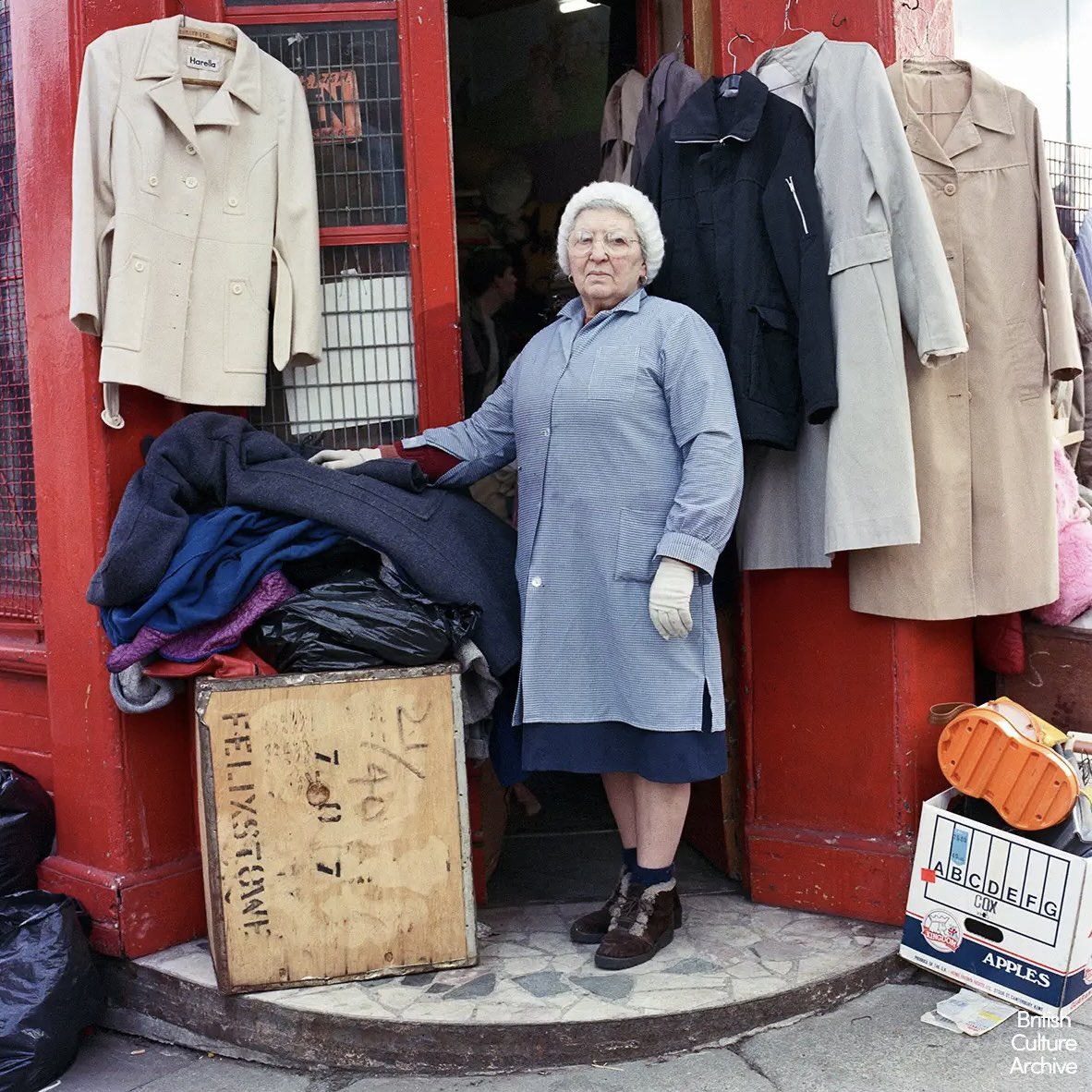 Laura Losh (nee Paolini) Everton, Liverpool, 1987 by Rob Bremner. 

Laura Losh was a resistance fighter during the Second World War. One day, she encountered three British soldiers, including one from Anfield, Liverpool, who had escaped from a POW camp and were freezing and