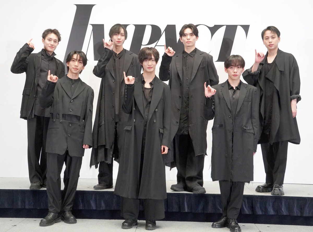 oricon's tweet photo. IMP.初主演舞台『IMPACT』上演決定🎊
製作発表記者会見実施📸📝

💭「皆さんにIMPACTを与えて、新しい歴史を紡いでいきたい」
🔻演出は滝沢秀明氏、エンディング曲は北山宏光、CLASS SEVENも出演
https://t.co/dYsA6VqI2z

#IMPꓸ #IMPACT @_7mp_official_ @tobeofficial_jp https://t.co/lEa6d2rlxJ