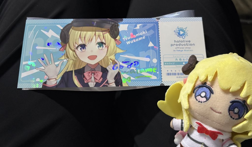 SupremeCodfish's tweet image. a japanese fan saw my plushies and offered me a ticket from the tokyo station shop

オマルザさん、これを見て頂ければ嬉しいです🙏🙏

#hololivefesEXPO25