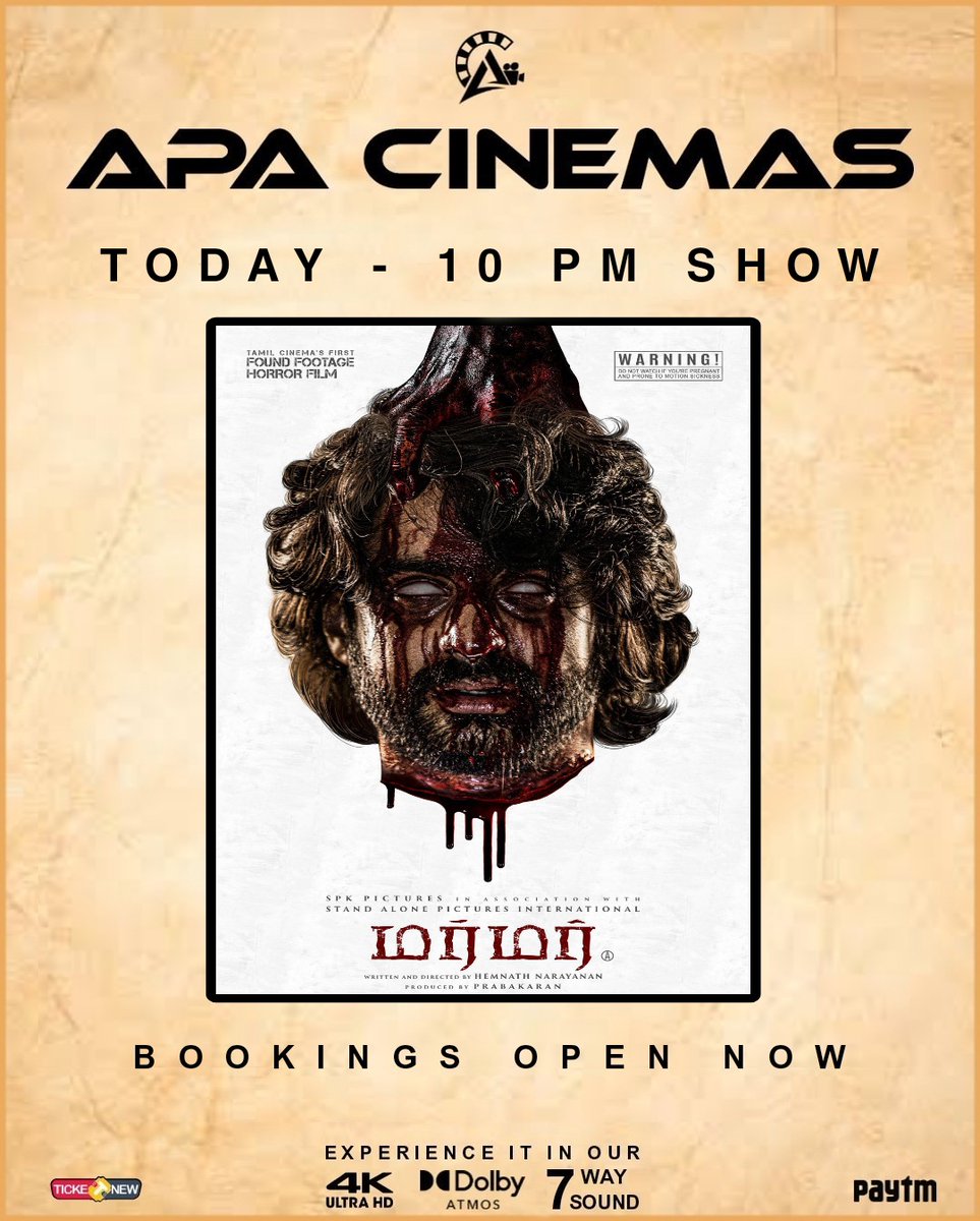 APA_Cinemas_KKD's tweet photo. Upon the positive reviews #Murmur added today for #10PM Show at your #APACinemas #DolbyAtmos #7WaySound
@siddhu_viva https://t.co/HwyDYybGii