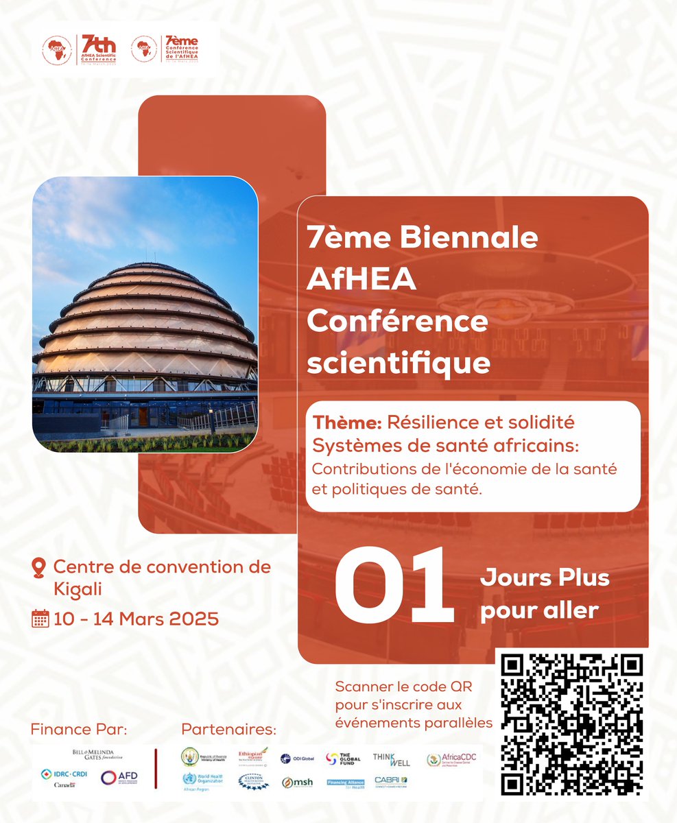 African Health Economics and Policy Association (@afhea_africa) on Twitter photo 1 JOUR À PARTIR !
Rejoignez-nous demain pour la 7e conférence scientifique biennale de l'AfHEA !
Thème : Des systèmes de santé africains résilients et forts
#AfHEA2025 #SystèmesdeSantéRésilients #SantéAfricaine
<a href="/john_ataguba/">John E. Ataguba</a>
<a href="/just_nonvignon/">Justice Nonvignon</a>
<a href="/ama_fenny/">Dr. Ama Fenny</a> 1 JOUR À PARTIR !
Rejoignez-nous demain pour la 7e conférence scientifique biennale de l'AfHEA !
Thème : Des systèmes de santé africains résilients et forts
#AfHEA2025 #SystèmesdeSantéRésilients #SantéAfricaine
<a href="/john_ataguba/">John E. Ataguba</a>
<a href="/just_nonvignon/">Justice Nonvignon</a>
<a href="/ama_fenny/">Dr. Ama Fenny</a>