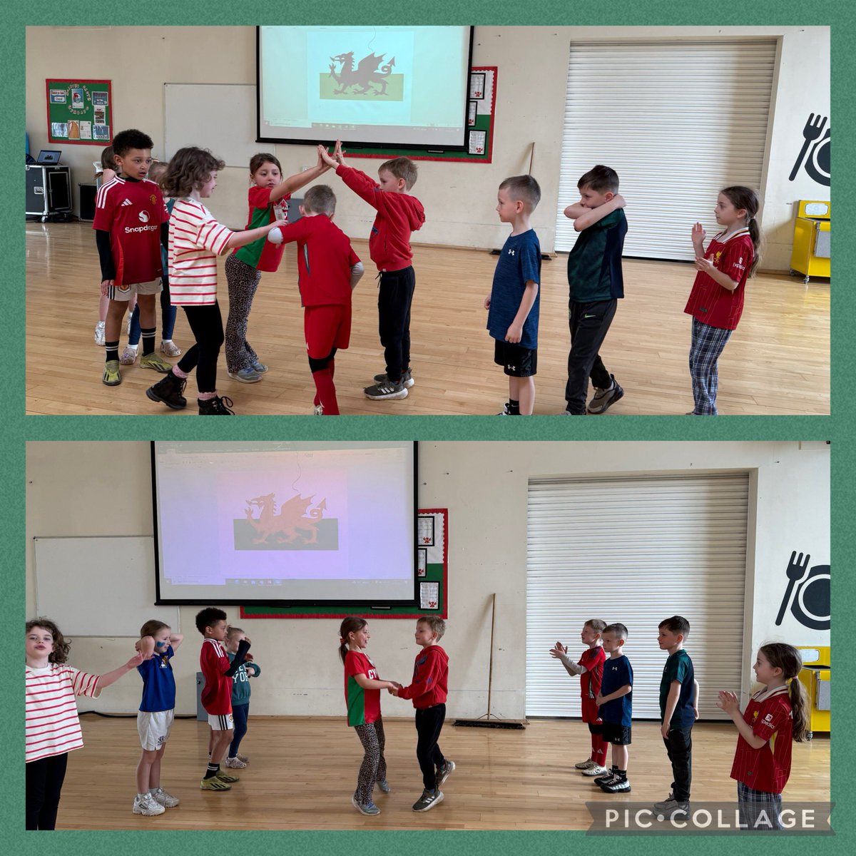 rhosstreet's tweet photo. Blwyddyn 2 had a packed day of activities celebrating Dydd Gwyl Dewi. They enjoyed dawnsio gwerin and amongst other things, learned lots about the climate, landscape, food and location of Wales in the world. 🗺️ 🏴 #RSScym #RSScfw #RSSlit #RSSwb https://t.co/VA56WCqENL