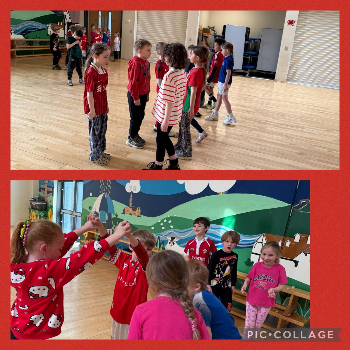 rhosstreet's tweet photo. Blwyddyn 2 had a packed day of activities celebrating Dydd Gwyl Dewi. They enjoyed dawnsio gwerin and amongst other things, learned lots about the climate, landscape, food and location of Wales in the world. 🗺️ 🏴 #RSScym #RSScfw #RSSlit #RSSwb https://t.co/VA56WCqENL