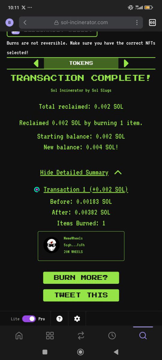 Another $Wheels whale just burnt 2m on top of the 20m burnt yesterday.

solscan.io/token/5sgh4Xj2…

Btw the tg play n win competition is still underway.
Join the fun n receive a bag of #wheels
Tg: t.me/mwfamilia