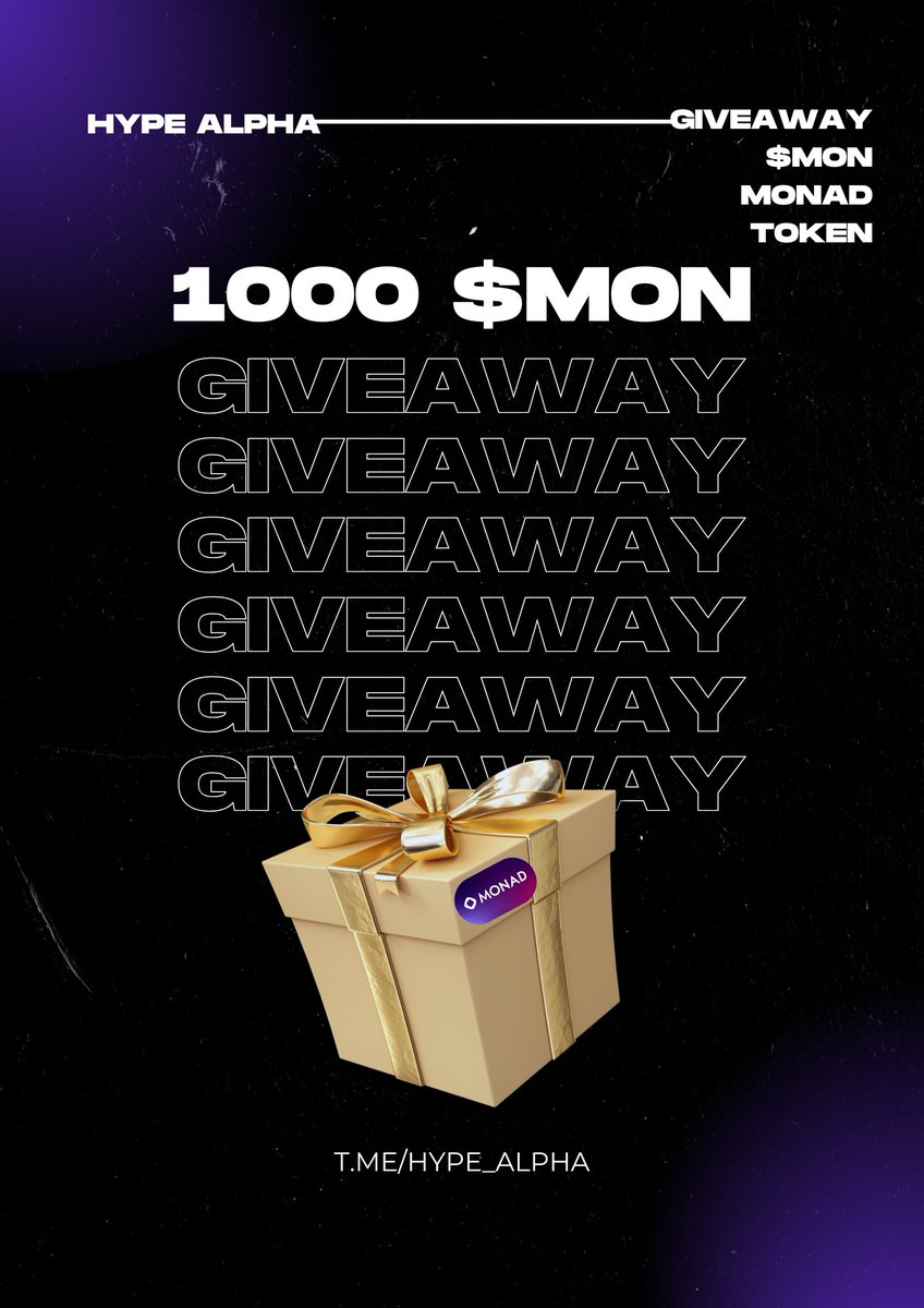 hanhdo_'s tweet photo. 🚀 GIVEAWAY 1,000 $MON Monad dành cho 50 người may mắn nhất 🚀

Hãy cố gắng tích lũy thật nhiều MON để sở hữu các bộ NFT top trên Magic Eden, tăng cơ hội nhận WL nghìn $ khi mainnet

🎯 Thể lệ tham gia:

1️⃣ Like, follow + Retweet + Comment địa chỉ ví bên dưới bài viết này.

2️⃣ Join Hype Alpha trên Bio của H và comment địa chỉ ví + @username X tại bài Giveaway trên channel của group

🎁 Mỗi người trúng thưởng nhận 20 $MON

⏰ Kết quả quay số: 20h ngày 12/3 trực tiếp tại Hype Alpha.

Goodluckkk 💫

#Monad #MON #Giveaway
