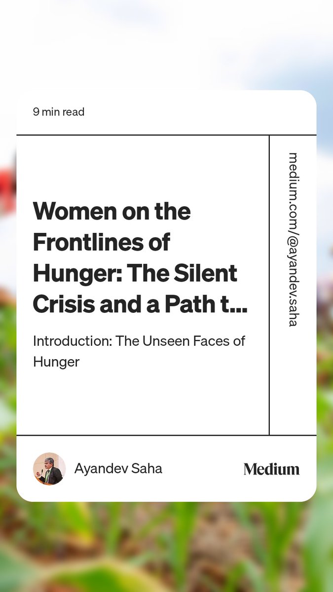 Hunger has a gender! 

Women grow the food, yet they are the first to go hungry. They make up 60% of the world’s chronically hungry, not because of food scarcity - but because of inequality.

The solution is clear: Empower women, end hunger. The time for change is NOW.

#IWD2025