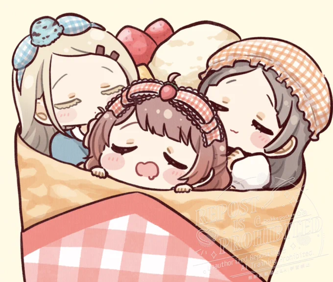 クレープのおふとんでおやすみ #学マス 