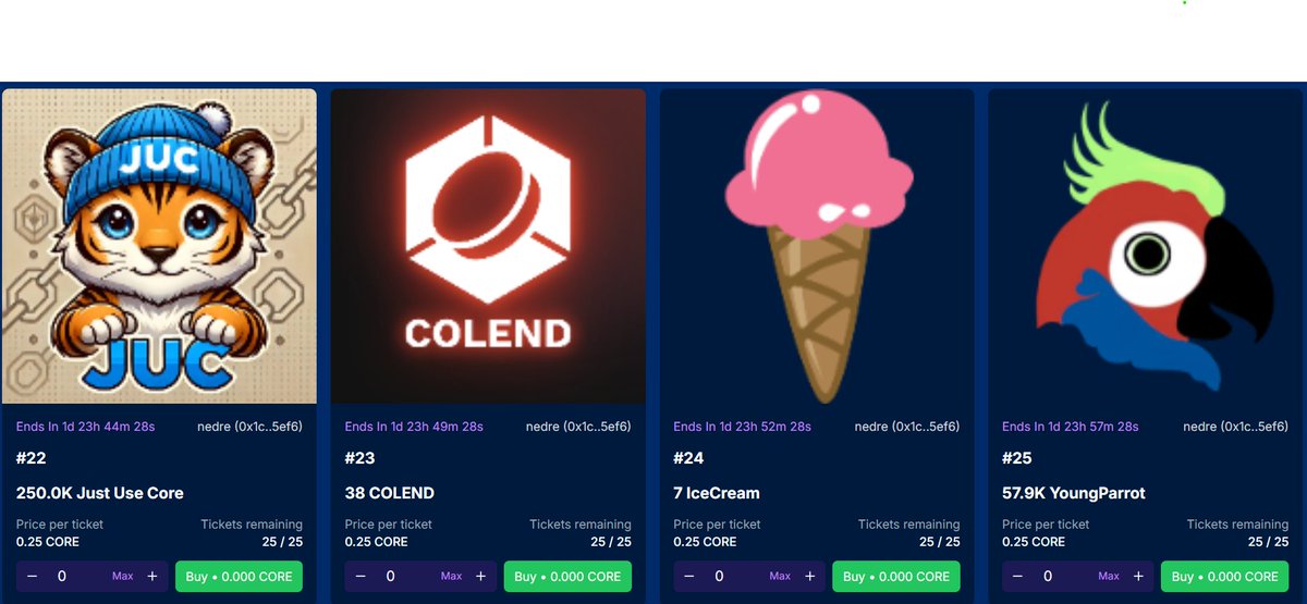 🐯 Calling all @justusecorexyz , <a href="/colend_xyz/">Colend 🔴 ᴄʟɴᴅ</a> , <a href="/icecream_swap/">IceCreamSwap</a> , and <a href="/youngparrotnft/">YoungParrot</a>  communities! 

We’re running a 48-hour raffle to see which community supports their project the most!

This isn’t about big prizes—it’s about showing love for your favorite token!

Which