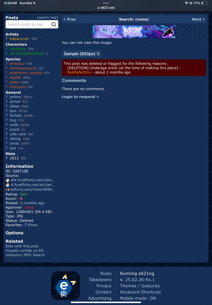 MICHAELBECKET3's tweet image. WELL SEEMS LIKE E621 WAS AWARE THAT A MINOR JASON GROOMED AT THE TIME MINOR KABSCORNER WAS INDEED UNDERAGED BUT THEY DONT SEEM TO MIND NOW DESPITE ACKNOWLEDGING HIM GROOM8NG KIDS HOW INTERESTING