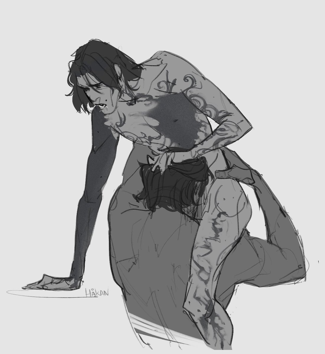 HokanM_'s tweet image. and again… modern!au sketches~
#jayvik #arcane