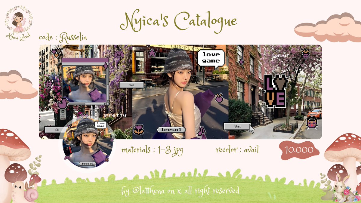 latthena's tweet photo. Help repost, tysm! ✨

HALLO GUSY! 🧚🏻‍♀️
Hari inii ada 4 bunga bermekaran di Nyicaland! Yuk kenalan sama bunga-bunga kuu. Tolong bantu ospek ya teman-teman apakah sudah aman? Kalau ada kesamaan dengan BA lain boleh DM aku ya. Timakaciii🌷✨

#zonauang
https://t.co/GmpYRkxsjX
