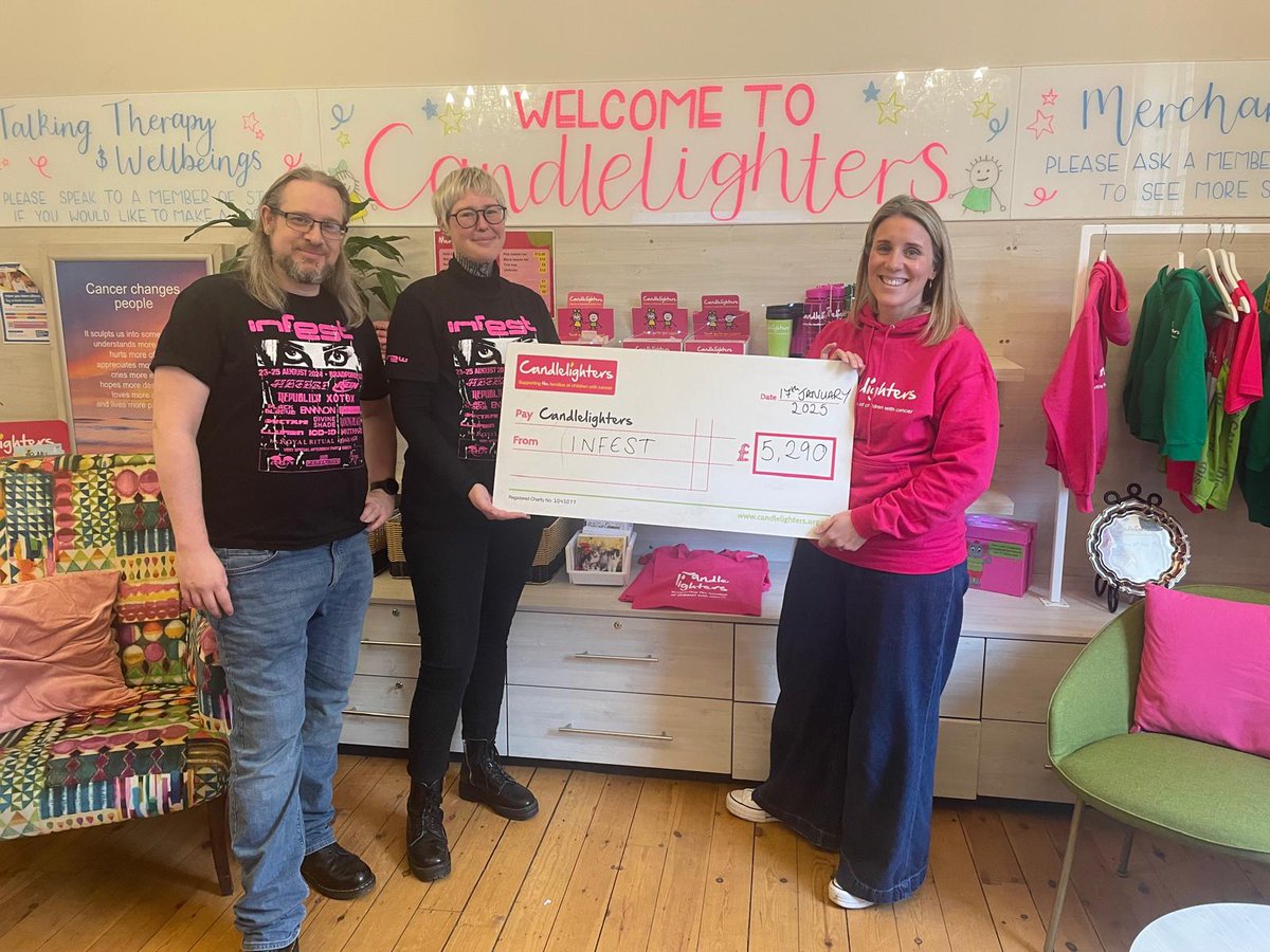 #SupporterSunday 💕A massive shout-out to alternative electronic music festival, Infest, for their incredible support of Candlelighters! From bucket collections to generous staff donations, Infest raised an amazing £5,290 for children facing cancer and their families.