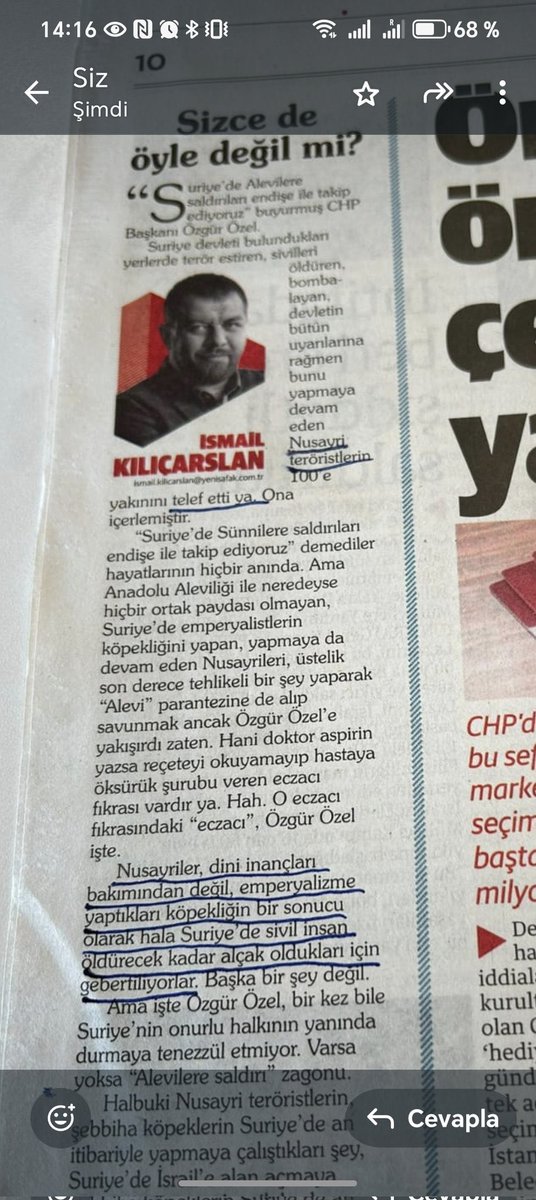 Buna yazacak bir şey bulamadım.
Hz Muhammed’in ailesini katledenlerin ve ona bahaneler bulan Emevinin mirası yaşıyor. Sorsan “Yaratılanı severler yaratandan dolayı” 
Yazık