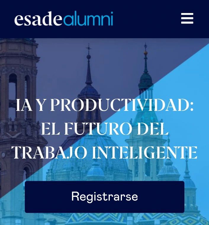¡Allí estaremos este miércoles para hablar de IA y PRODUCTIVIDAD!

Muchas gracias <a href="/ESADEAlumni/">Esade Alumni</a>  Aragón por la invitación, será un placer para <a href="/PredictLand/">PredictLand AI</a> acompañaros y aportar nuestro granito de arena 👍   

Información e inscripciones 👉 events.esadealumni.net/AragonClubLlui…