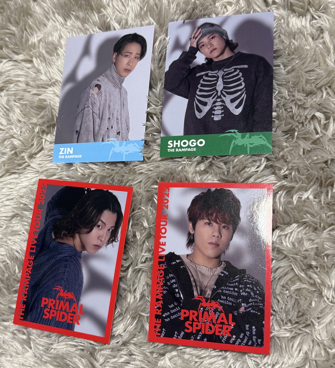 helloBBlove's tweet photo. PRIMAL SPIDER THE RAMPAGE ランペ　ライブ　グッズ　トレカ　フォトカ　交換

譲）陣、岩谷翔吾、後藤拓磨、RIKU
求）定価（200円）or吉野北人

3/15、16の横アリで直接取引希望です。
お気軽にリプください。 https://t.co/w28uB4QZlc
