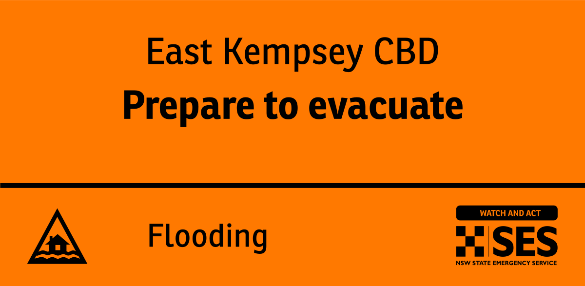 NSWSES's tweet photo. The NSW SES advises people in the following area to PREPARE TO EVACUATE due to predicted dangerous moderate flooding:
WATCH AND ACT
Next update: Sunday 9 Mar 11:00 pm
Find out more: https://t.co/OANmnoqLVk
#NSWSES #MacleayRiver https://t.co/VQjgkkIIIz