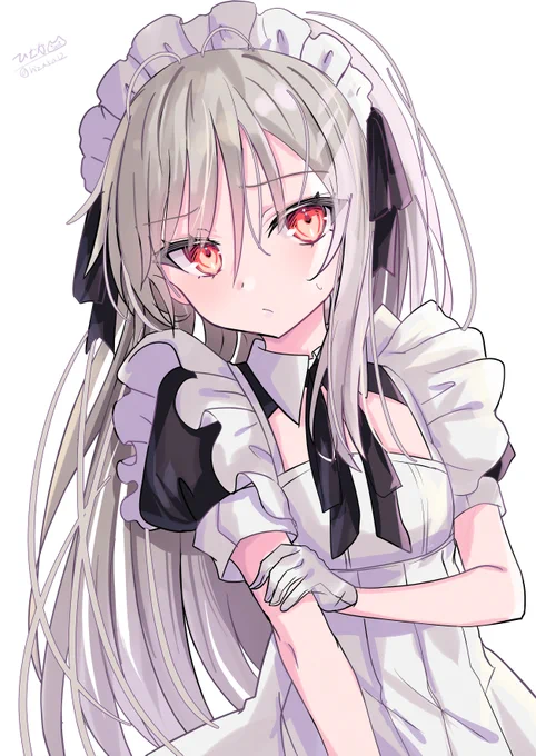 「うぅっ…なんなのさ、一体…」メイドの菊月#艦これ版深夜の真剣お絵描き60分一本勝負#艦これ版真剣お絵描き60分一本勝負_20250309 