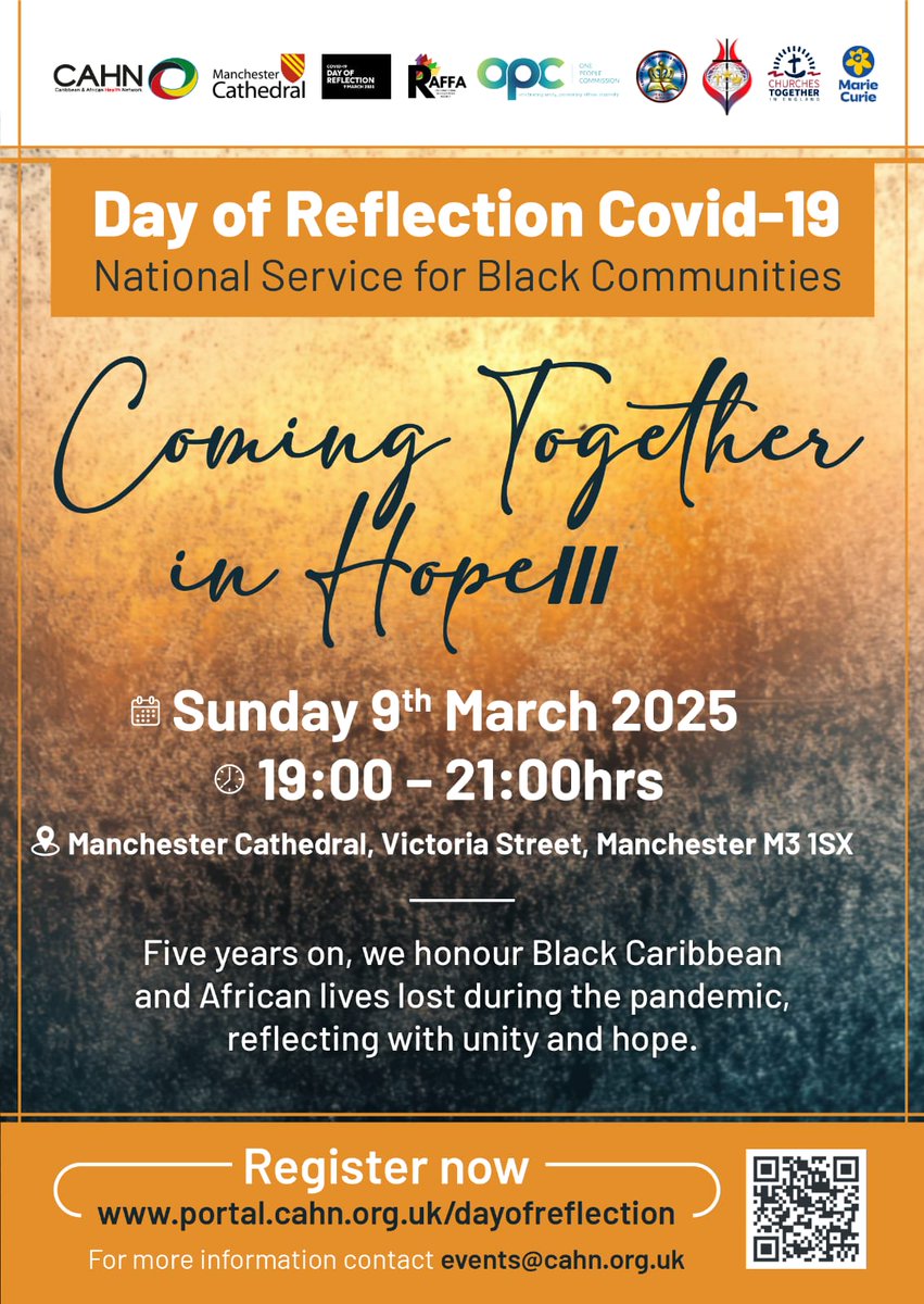 Patrick Vernon (@ppvernon) on Twitter photo I will be speaking at this important event in Manchester this evening recognising the loss in Black community as we approach the 5th anniversary of covid #coviddayofreflection
<a href="/cahn_uk/">Caribbean & African Health Network</a> <a href="/ManCathedral/">Manchester Cathedral</a> I will be speaking at this important event in Manchester this evening recognising the loss in Black community as we approach the 5th anniversary of covid #coviddayofreflection
<a href="/cahn_uk/">Caribbean & African Health Network</a> <a href="/ManCathedral/">Manchester Cathedral</a>