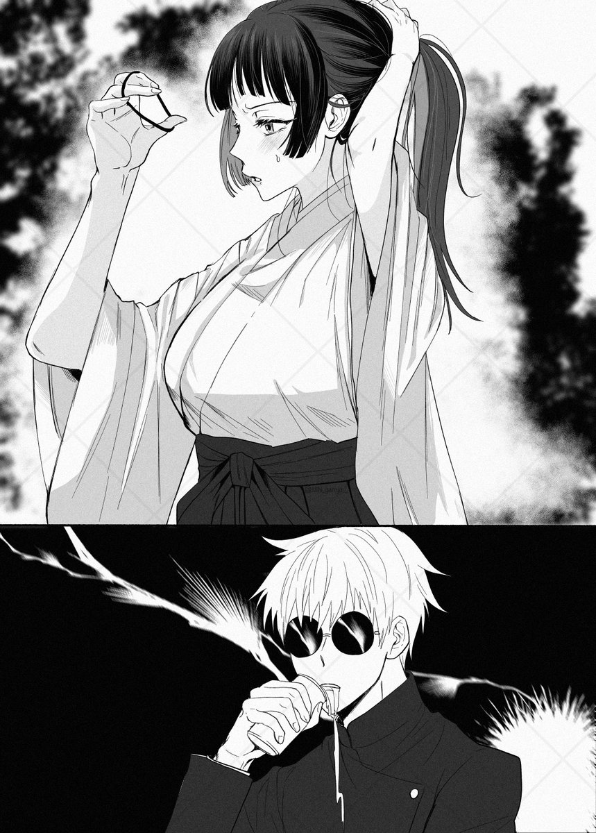 주르르륵

고죠우타 머리 묶는 자세는 사진 참고했습니다.