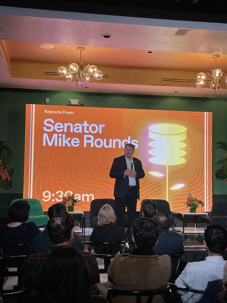 📍Happening now: <a href="/SenatorRounds/">Senator Mike Rounds</a> discusses AI at SXSW, hosted by <a href="/SeedAIOrg/">SeedAI</a> 

He calls for better private-public collaboration on crafting policy

“We’re not experts on it. But we have to be the judges” on what works and what doesn’t, and we need your input, he says