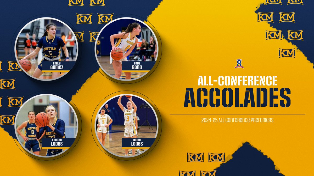 KMGirlsHoops (@kmgirlshoops) on Twitter photo Huge congrats to our All-Conference athletes! Emily Gomez, Lola Bond, Keegan & Quinn Lodes. So proud of what you all accomplished this season!
<a href="/emily_gomez17/">emily gomez</a>-1st Team
<a href="/LolaBond01/">Lola Bond</a>- 2nd Team
<a href="/KeeganLodes/">Keegan Lodes</a>-Honorable Mention
<a href="/QuinnLodes/">Quinn McGlocklin Lodes</a>-Honorable Mention Huge congrats to our All-Conference athletes! Emily Gomez, Lola Bond, Keegan & Quinn Lodes. So proud of what you all accomplished this season!
<a href="/emily_gomez17/">emily gomez</a>-1st Team
<a href="/LolaBond01/">Lola Bond</a>- 2nd Team
<a href="/KeeganLodes/">Keegan Lodes</a>-Honorable Mention
<a href="/QuinnLodes/">Quinn McGlocklin Lodes</a>-Honorable Mention