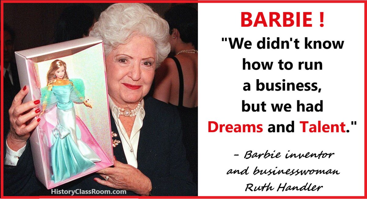 dpeel10's tweet image. BARBIE !
#Barbie #ruthhandler #FreeEnterprise #capitalism #opportunity 
March 9, 1959. Mattel introduced the Barbie doll at the annual Toy Fair in New York City. And the rest is History.