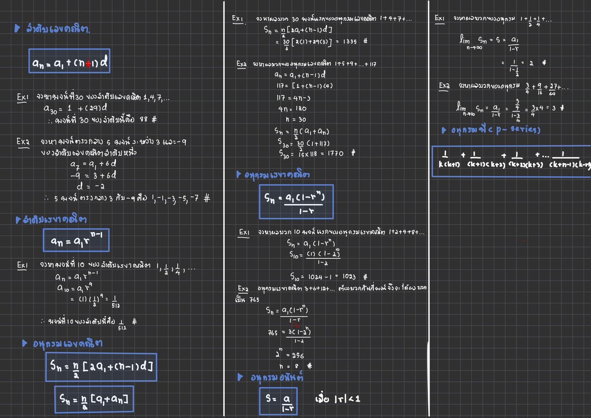 แชร์สรุปคณิต2 ไว้ใช้ฮะเก็งเรื่องที่มีโอกาสออกไว้เเล้ว