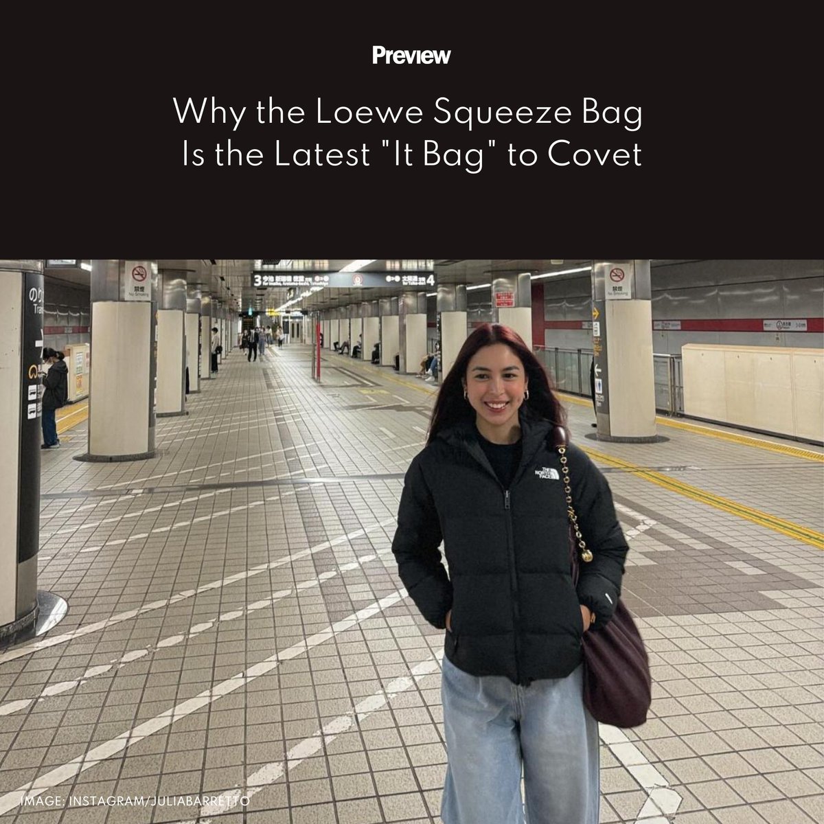The latest "It Bag" is here! #Loewe’s Squeeze Bag has captured the fashion world’s attention with its plush silhouette and impeccable craftsmanship. From #HeartEvangelista to #JuliaBarretto, stylish stars are already obsessed. See why it’s trending: tinyurl.com/yc7sncsa
