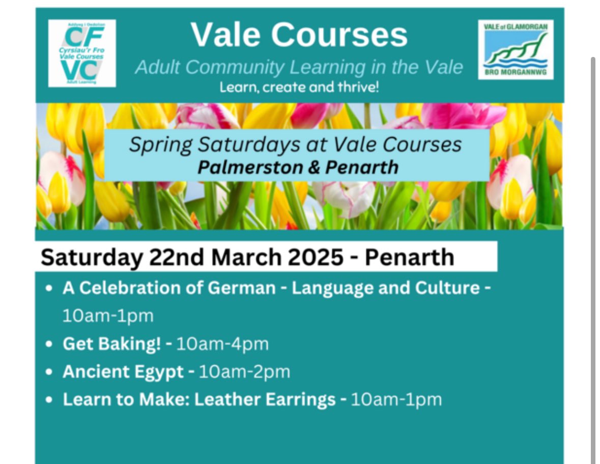 Coming this month!
<a href="/ValeCourses/">ValeCourses</a> <a href="/VOGCouncil/">Vale Council 🏴󠁧󠁢󠁷󠁬󠁳󠁿🇺🇦</a> #penarth #stcyres