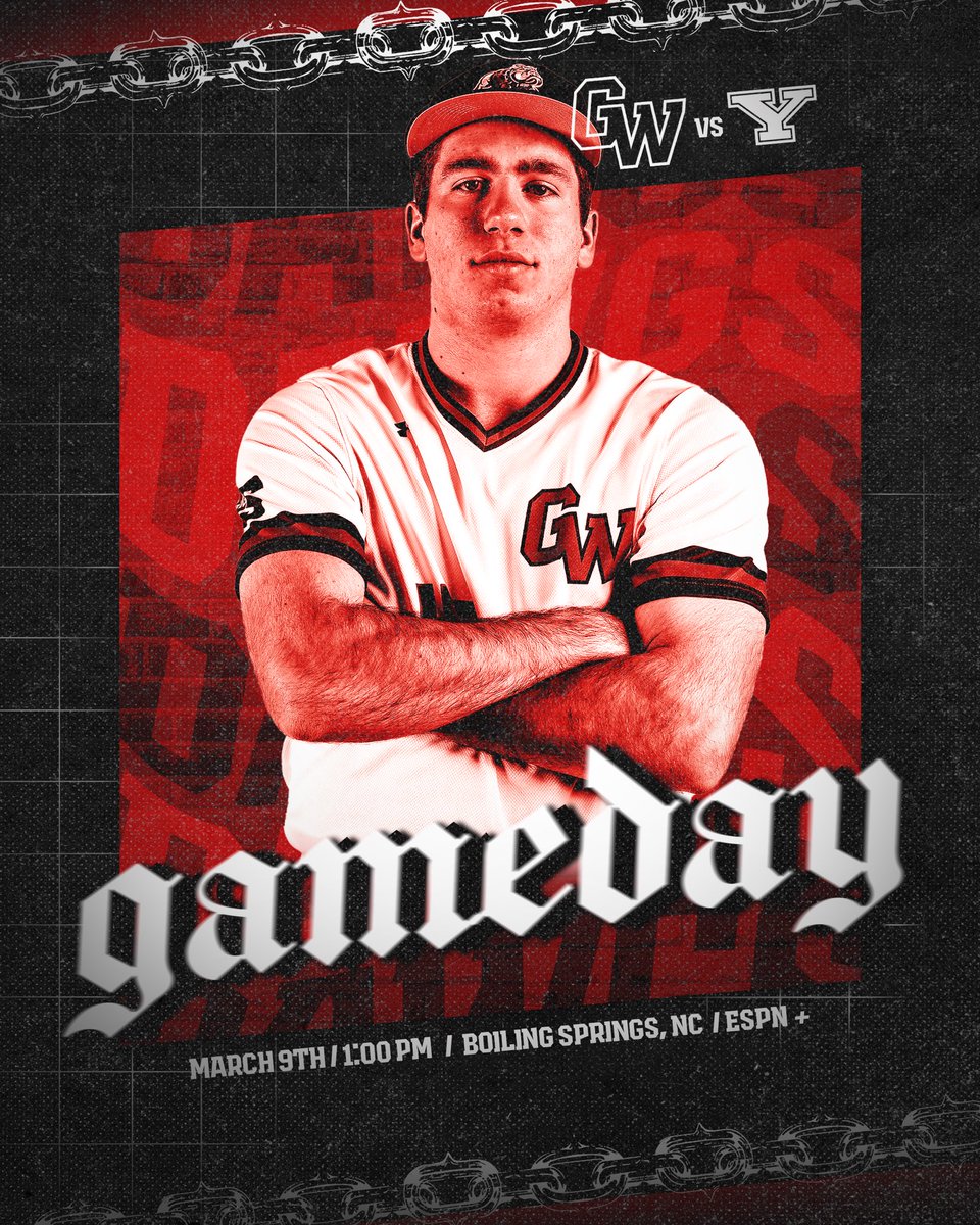 GWUBaseball's tweet photo. 𝐅𝐮𝐥𝐥 𝐭𝐡𝐫𝐨𝐭𝐭𝐥𝐞.

🆚 @ysubaseball 
🏡 John Henry Moss 
⏰ 1:00 pm
📺 @espn + 

#bluecollarball | #skodawgs https://t.co/MQ3F6rkMJv
